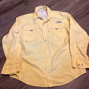 Columbia Light Yellow PFG Shirt